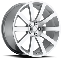 Factory Reproductions FR 65 Chrysler 300C SRT8 Replica SL 22x9 +18 5x115mm 71.5mm Gloss Silver Machined Face
