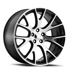 20" Chevy Truck Replica FR70 Gloss Black Machined Wheel & Tire Package | 275/55R20 Lexani LX-Thirty Tires | Fits Escalade Tahoe Yukon Silverado Sierra