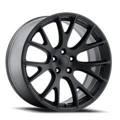 24" Chevy Truck Replica FR70 Satin Black Wheel & Tire Package | 33X12.50R24 RBP Repulsor M/T Tires | Fits Escalade Tahoe Yukon Silverado Sierra