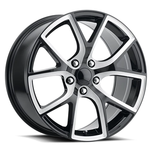 Factory Reproductions FR 75 Jeep Trackhawk Replica GB-M 20x10 +50 5x127mm 71.5mm Gloss Black Milled Ball
