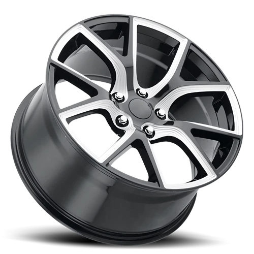 Factory Reproductions FR 75 Jeep Trackhawk Replica GB-M 20x10 +50 5x127mm 71.5mm Gloss Black Milled Ball