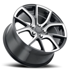 Factory Reproductions FR 75 Jeep Trackhawk Replica GB-M 20x10 +50 5x127mm 71.5mm Gloss Black Milled Ball