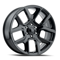 24" Chevy Truck Replica FR76 Gloss Black Wheel & Tire Package | 305/35R24 Toyo Proxes ST III Tires | Fits Escalade Tahoe Yukon Silverado Sierra