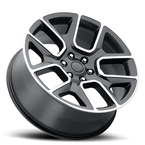 Factory Reproductions FR 76 Ram Truck 1500 SBM 24x10 +15 6x139.7mm 77.8mm Satin Black Machined Face