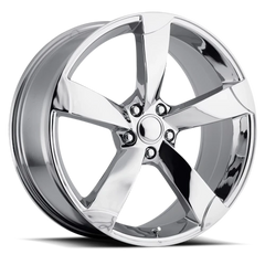 Factory Reproductions FR 85 Audi AU5 Replica CH 20x9 +40 5x112mm 66.6mm Chrome