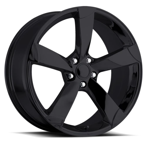 Factory Reproductions FR 85 Audi AU5 Replica GB 19x8.5 +35 5x112mm 66.6mm Gloss Black