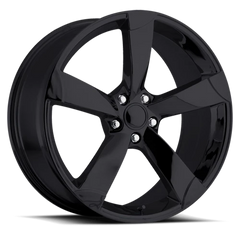 Factory Reproductions FR 85 Audi AU5 Replica GB 19x8.5 +35 5x112mm 66.6mm Gloss Black