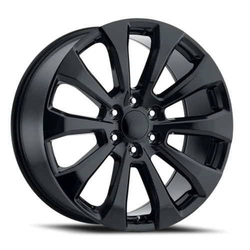Factory Reproductions FR 92 2019 GM Silverado High Country Replica GB 22x9 +28 6x139.7mm 78.1mm Gloss Black