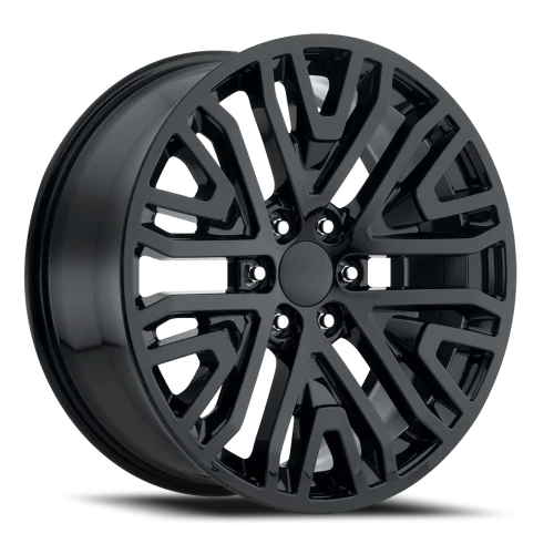 Factory Reproductions FR 93 GMC Mesh Split 6 Spk Replica GB 22x9 +28 6x139.7mm 78.1mm Gloss Black