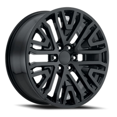 Factory Reproductions FR 93 GMC Mesh Split 6 Spk Replica GB 22x9 +28 6x139.7mm 78.1mm Gloss Black