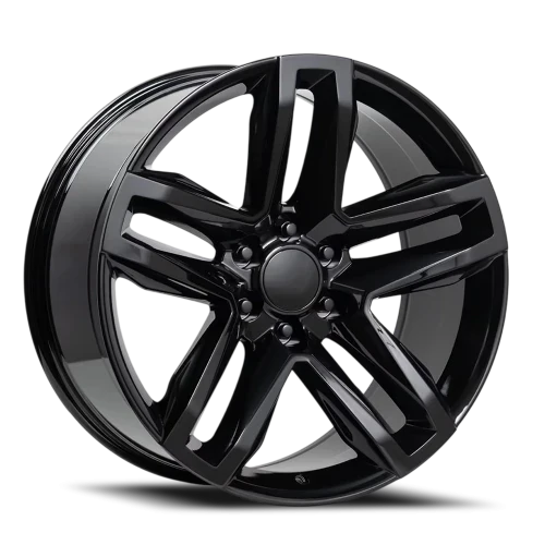 24" Chevy Truck Replica FR94 Gloss Black Wheel & Tire Package | 305/35R24 Lexani LX-Thirty Tires | Fits Escalade Tahoe Yukon Silverado Sierra