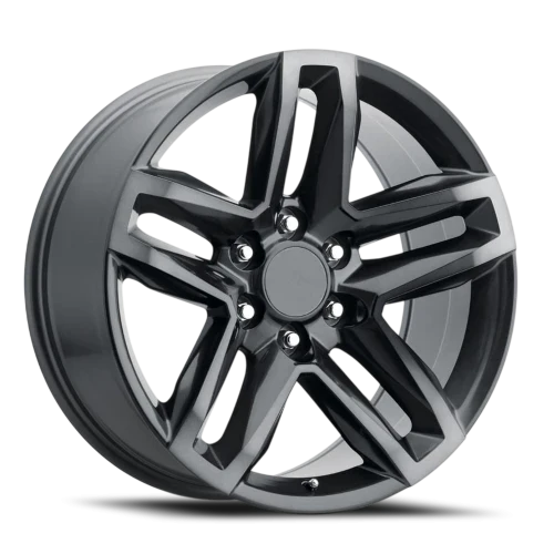 22" Chevy Truck Replica FR94 Titanium Gray Machined Wheel & Tire Package | 275/50R22 Michelin LTX M/S2 Tires | Fits Escalade Tahoe Yukon Silverado Sierra