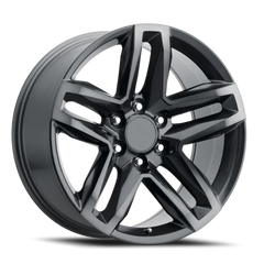 Factory Reproductions FR 94 Cheverolet Silverado Z71 Split 5 Replica GY 20x9 +15 6x139.7mm 78.1mm Satin TItanium Grey Machined Face-Dark Clear