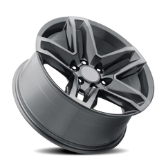 Factory Reproductions FR 94 Cheverolet Silverado Z71 Split 5 Replica GY 20x9 +15 6x139.7mm 78.1mm Satin TItanium Grey Machined Face-Dark Clear