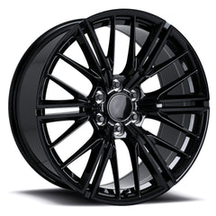 24" Chevy Truck Replica FR28F Gloss Black Wheel & Tire Package | 305/35R24 Lexani LX-Thirty Tires | Fits Escalade Tahoe Yukon Silverado Sierra
