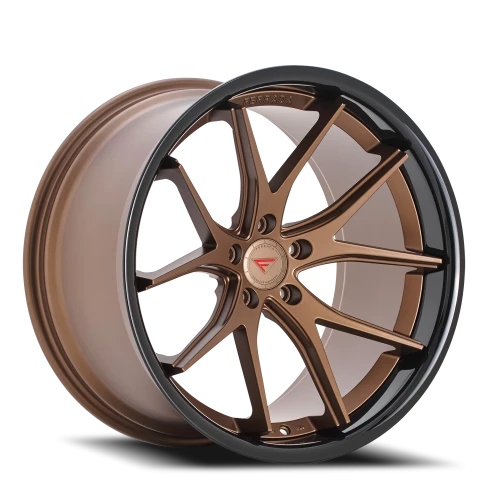 Ferrada FR2 BZ 19x8.5 +42 5x112mm 66.56mm Matte Bronze Gloss Black Lip