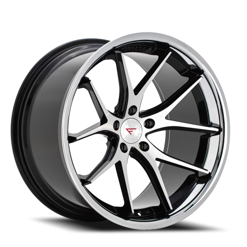 Ferrada FR2 MA 20x8.5 +35 5x114mm 73.1mm Machined Black Chrome Lip