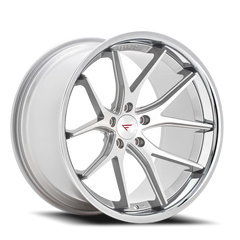 Ferrada FR2 MS 20x10.5 +25 5x112mm 66.56mm Machined Silver Chrome Lip