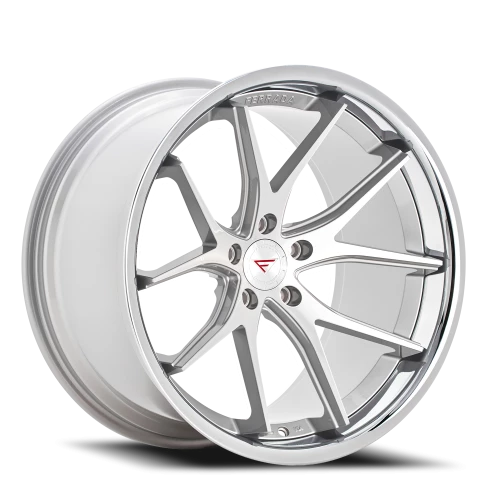 Ferrada FR2 MS 20x10.5 +38 5x108mm 73.1mm Machined Silver Chrome Lip