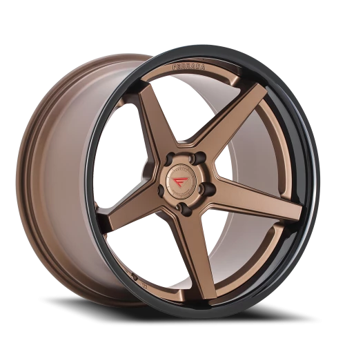 Ferrada FR3 BZ 20x10.5 +28 5x112mm 66.56mm Matte Bronze Gloss Black Lip