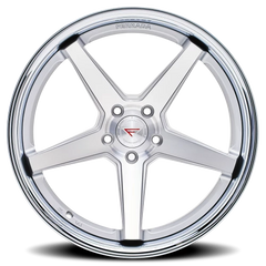 Ferrada FR3 MS 20x9 +35 5x112mm 66.56mm Machined Silver Chrome Lip
