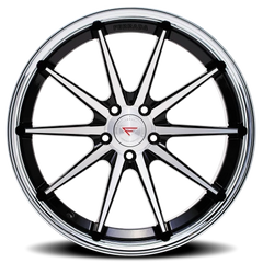 Ferrada FR4 MA 20x11.5 +30 5x120mm 74.1mm Machined Black Chrome Lip