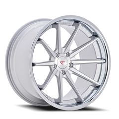 Ferrada FR4 MS 20x8.5 +40 5x112mm 66.56mm Machined Silver Chrome Lip