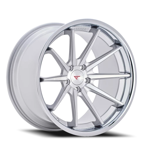 Ferrada FR4 MS 20x10.5 +38 5x120mm 72.56mm Machined Silver Chrome Lip