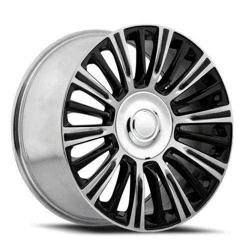 26" Chevy Truck Replica FR91 Gloss Black Wheel & Tire Package | 33X13.50R26 RBP Repulsor M/T Tires | Fits Escalade Tahoe Yukon Silverado Sierra