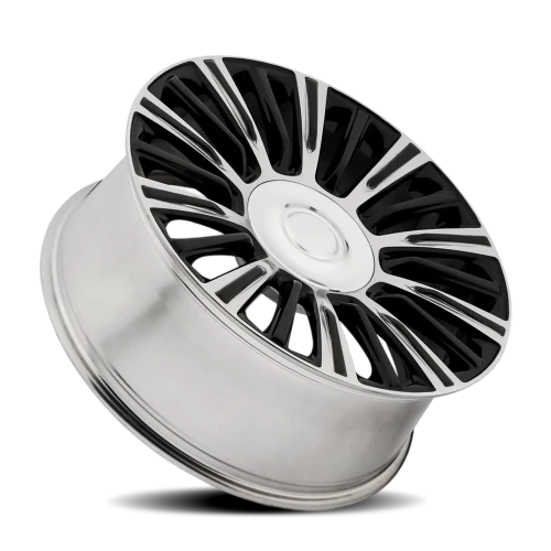 Factory Reproductions FR 91 2021 Escalade Platinum Replica GBP 22x9 +28 6x139.7mm 78.1mm Gloss Black Polished Accent