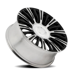 Factory Reproductions FR 91 2021 Escalade Platinum Replica GBP 22x9 +28 6x139.7mm 78.1mm Gloss Black Polished Accent