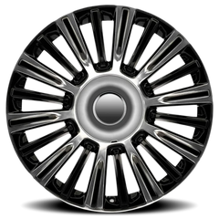 Factory Reproductions FR 91 2021 Escalade Platinum Replica GBP 22x9 +28 6x139.7mm 78.1mm Gloss Black Polished Accent