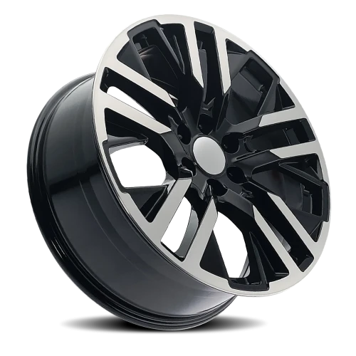 Factory Reproductions FR 96 GMC Carbonpro Replica GBM 22x9 +28 6x139.7mm 78.1mm Gloss Black Machined Face