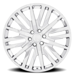 Factory Reproductions FR 97 GM Split 6 Spoke Replica CH 24x10 +31 6x139.7mm 78.1mm Chrome