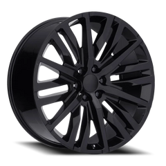 Factory Reproductions FR 97 GM Split 6 Spoke Replica GB 24x10 +31 6x139.7mm 78.1mm Gloss Black