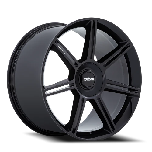 Rotiform FRA GB 22x10 +56 5x130mm 71.5mm Gloss Black Matte Black Spokes