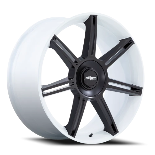 Rotiform FRA GW 22x10 +56 5x130mm 71.5mm Gloss White Matte Black Spokes