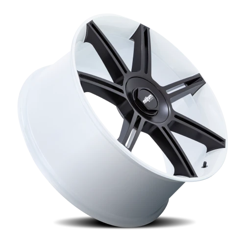 Rotiform FRA GW 22x10 +56 5x130mm 71.5mm Gloss White Matte Black Spokes