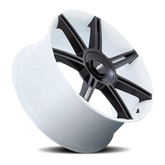 Rotiform FRA GW 22x10 +56 5x130mm 71.5mm Gloss White Matte Black Spokes
