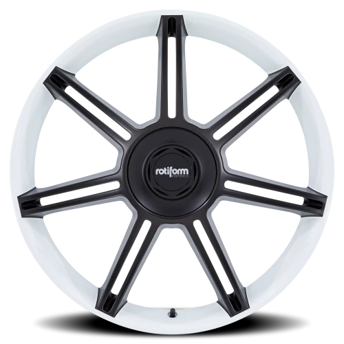Rotiform FRA GW 22x10 +56 5x130mm 71.5mm Gloss White Matte Black Spokes