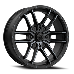 MSA Fang M43 15x7 +38 4x110mm 86mm Satin Black Titanium Tint