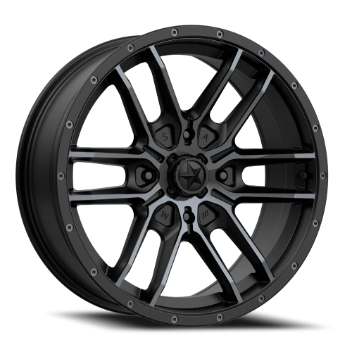 MSA Fang M43 15x7 +10 4x110mm 86mm Satin Black Titanium Tint