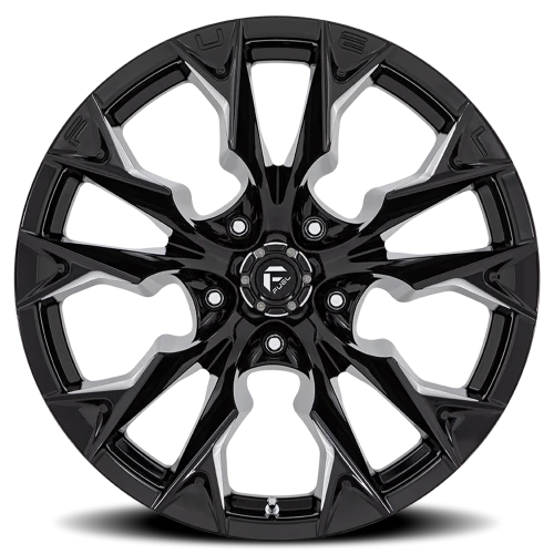 Fuel Flame 5 D803 20x10 -18 5x139.7mm 78.1mm Gloss Black Milled