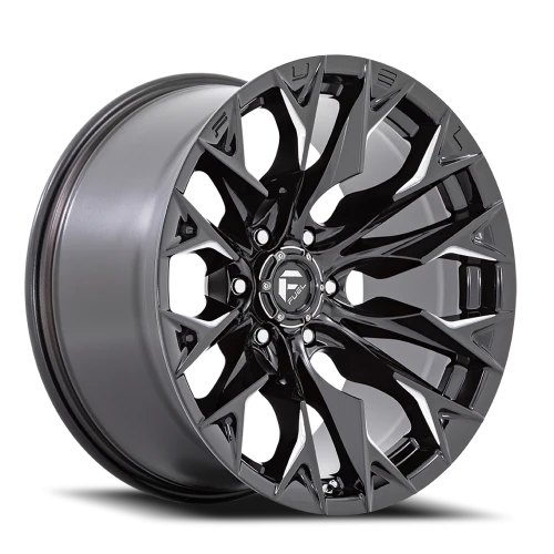 Fuel Flame 6 D803 22x12 -44 6x139.7mm 106.1mm Gloss Black Milled