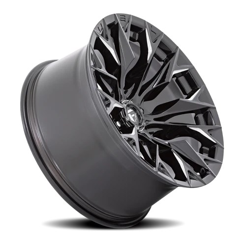 Fuel Flame 6 D803 22x12 -44 6x135mm 87.1mm Gloss Black Milled