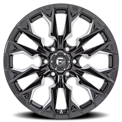 Fuel Flame 6 D803 20x9 +1 6x139.7mm 106.1mm Gloss Black Milled