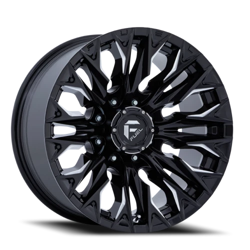 Fuel Flame 8 D803 20x10 -18 8x180mm 124.2mm Gloss Black Milled