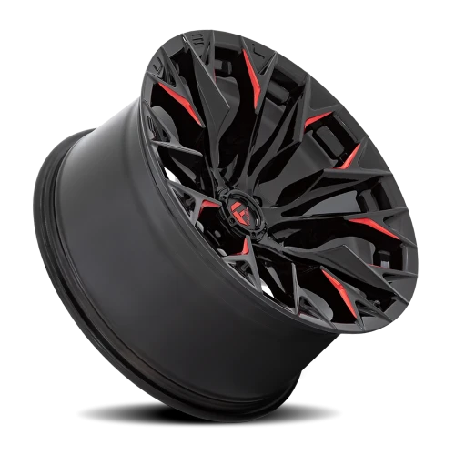 Fuel Flame 6 D823 20x9 +1 6x135mm 87.1mm Gloss Black Milled Candy Red