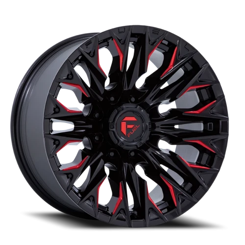 Fuel Flame 8 D823 20x10 -18 8x165.1mm 125.1mm Gloss Black Milled Candy Red
