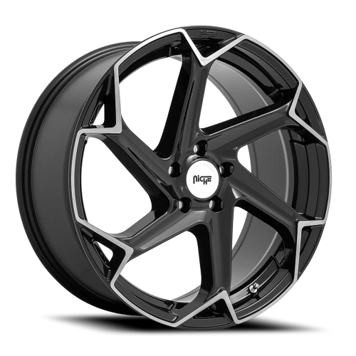 Niche Flash M255 20x10.5 +40 5x114.3mm 72.7mm Gloss Black Brushed
